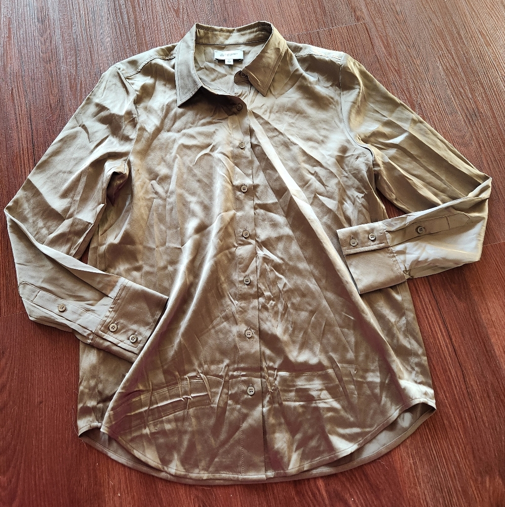 Adriano Goldschmied AG Silk Champagne Button Down
